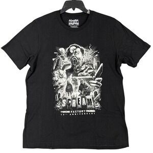 SCREAM FACTORY SHIRT MENS XL BLACK HORROR MOVIES GUTTER‎ GARBS TEE